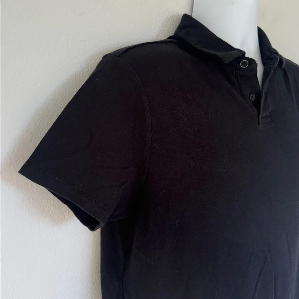 Banana Republic men’s black cotton short sleeve polo shirt size medium